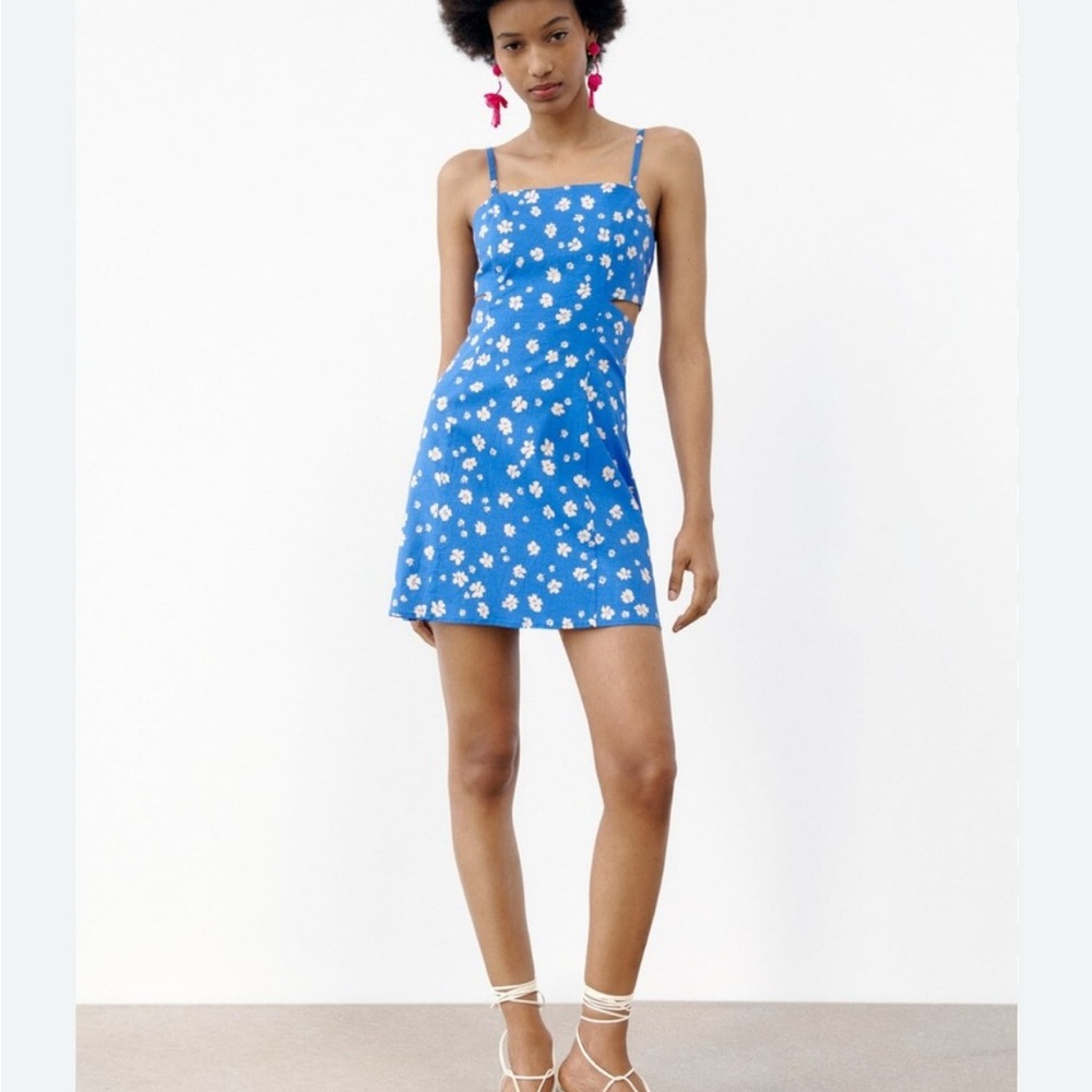 Zara Blue Floral Women's Dress